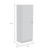 Belleria Single Door Pantry with Four Interior Shelves -White