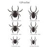 Halloween Decoration Double Maple Vine Solid Black * 2+4 Sticking Hooks+12 Bat Stickers+12 Spider Stickers