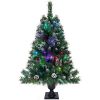 Pre-lit Xmas Tree Artificial Christmas 4-Piece Set,Garland, Wreath and Set of 2