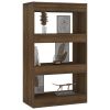 Book Cabinet/Room Divider Brown Oak 23.6"x11.8"x40.6" Engineered Wood