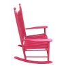 Wooden Porch Rocker Chair Red