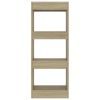 Book Cabinet/Room Divider Sonoma Oak 15.7"x11.8"x40.6" Engineered Wood