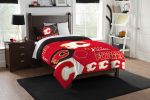 Flames OFFICIAL NHL "Hexagon" Twin Comforter & Sham Set; 64" x 86"