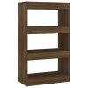 Book Cabinet/Room Divider Brown Oak 23.6"x11.8"x40.6" Engineered Wood