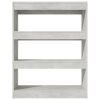 Book Cabinet/Room Divider Concrete Gray 31.5"x11.8"x40.6" Engineered wood