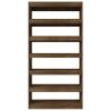 Book Cabinet/Room Divider Brown Oak 39.4"x11.8"x78" Engineered wood