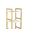 4-Tier Wooden Freestanding Bathroom Floor Shelf, Organizer, Storage Rack