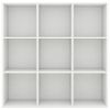 Book Cabinet White 38.6"x11.8"x38.6" Engineered Wood