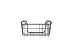 Oceanstar Stackable Metal Wire Storage Basket Set for Pantry, Countertop, Kitchen or Bathroom  Black, Set of 3