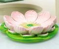 Simulation Lotus Flower Soap Dish Jewelry Holder Bathroom Decoration