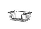 Oceanstar Stackable Metal Wire Storage Basket Set for Pantry, Countertop, Kitchen or Bathroom â€šÃ„Ã¬ Black, Set of 2