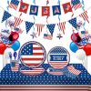 American Flag Patriotic Party Supplies Disposable Tableware Veterans Day Fourth July Favors Independence Day Party Decorations