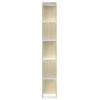 Book Cabinet/Room Divider White and Sonoma Oak 31.5"x9.4"x62.6"