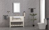 36*24 LED Lighted Bathroom Wall Mounted Mirror with High Lumen+Anti-Fog