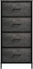 Dresser with 4 Faux Wood Drawers - Tall Storage Unit Organizer Tower for Clothes - Bedroom, Hallway, Living Room