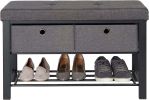 Cushion Shoe Bench with Drawers