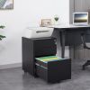 3 Drawer Mobile File Cabinet with Lock Steel File Cabinet for Legal/Letter/A4/F4 Size; Fully Assembled Include Wheels; Home/ Office Design