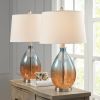 Cortina Ombre Glass Table Lamp; Set of 2