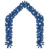 Christmas Garland with LED Lights 33 ft Blue