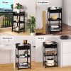 Bathroom Shelves, 3 Tier Ladder Shelf with Drawers, Bamboo Nightstand Open Shelving, Bookshelf Bookcase End Table Plant Stand for Living Room, Bedroom