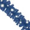 Christmas Garland with LED Lights 16 ft Blue