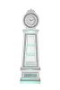 ACME Noralie GRANDFATHER CLOCK W/LED Mirrored & Faux Diamonds AC00349