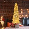 FCH 7.5ft Flocking Tied Light Christmas Tree RT