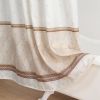 Muwago Luxurious Lattice Print Vintage Classic Shower Curtain Elegant Thick Waterproof Light Brown Marble Pattern Bath Cover