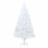 Artificial Christmas Tree with Thick Branches White 8 ft PVC