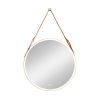 Bathroom LED Mirror 32 Inch Round Bathroom Mirror with Lights Smart 3 Lights Dimmable Illuminated Bathroom Mirror Wall Mounted Large LED Mirror Anti-F