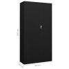 Locker Cabinet Black 35.4"x15.7"x70.9" Steel