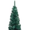 Slim Artificial Christmas Tree with Stand Green 6 ft PVC