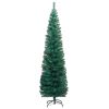 Slim Artificial Christmas Tree with Stand Green 6 ft PVC