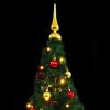 Artificial Christmas Tree with Baubles and LEDs Green 6 ft