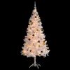 Artificial Christmas Tree with Baubles and LEDs White 6 ft