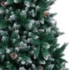 Artificial Christmas Tree with Pine Cones and White Snow 7 ft