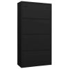 Locker Cabinet Black 35.4"x15.7"x70.9" Steel