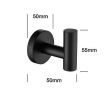 Bathroom Towel Hook Robe Shower Kitchen Wall Hanging Hooks No Drill Mount SUS