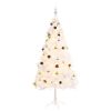 Artificial Christmas Tree with Baubles and LEDs White 6 ft