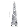 Pop-up Artificial Christmas Tree Silver 4 ft PET