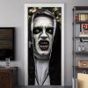 Halloween 3D Nun Door Stickers, 30 x 80 Inches Lifelike Ghost Door Wallpaper Sticker