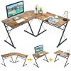 59 Inches L-Shaped Corner Desk Computer Table for Home Office Study Workstation