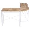 Corner Computer Desk Foldable Writing Study Table Rustic Home Office Workstation Industrial L-Shaped Desk