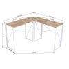 Corner Computer Desk Foldable Writing Study Table Rustic Home Office Workstation Industrial L-Shaped Desk