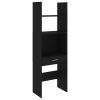 Book Cabinet Black 23.6"x13.8"x70.9" Engineered Wood