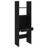 Book Cabinet Black 23.6"x13.8"x70.9" Engineered Wood