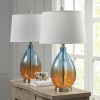 Cortina Ombre Glass Table Lamp; Set of 2