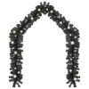 Christmas Garland with LED Lights 66 ft Black