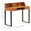 Desk 43.3"x19.7"x37" Solid Wood and Steel