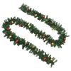 Christmas Garland Decorated with Baubles 16 ft